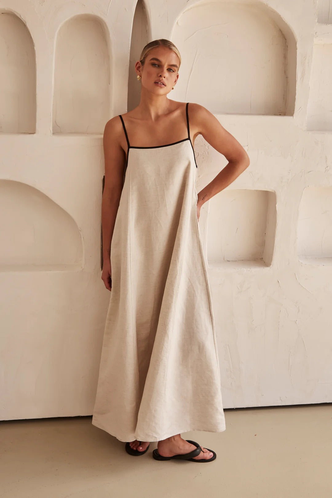 Tranquil Linen Maxi Dress