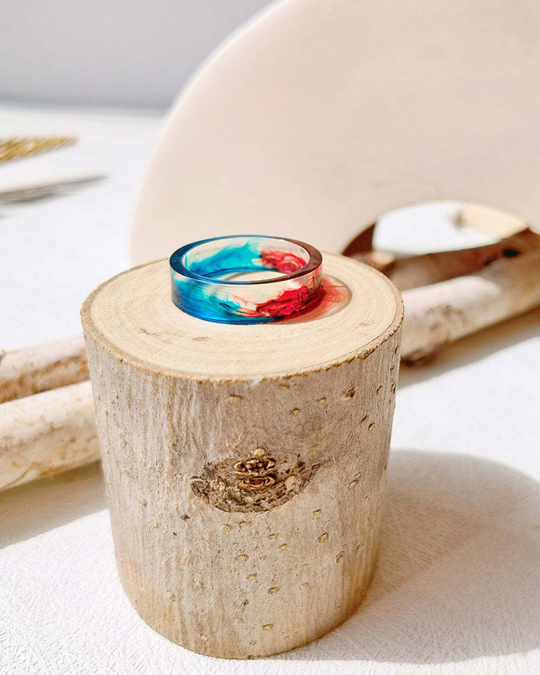 Oceanfire Minimalist Ring
