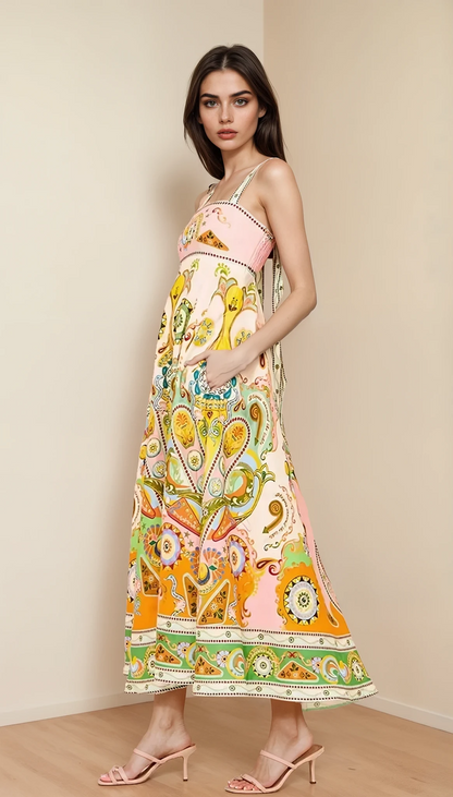 Royal Tapestry Maxi Dress