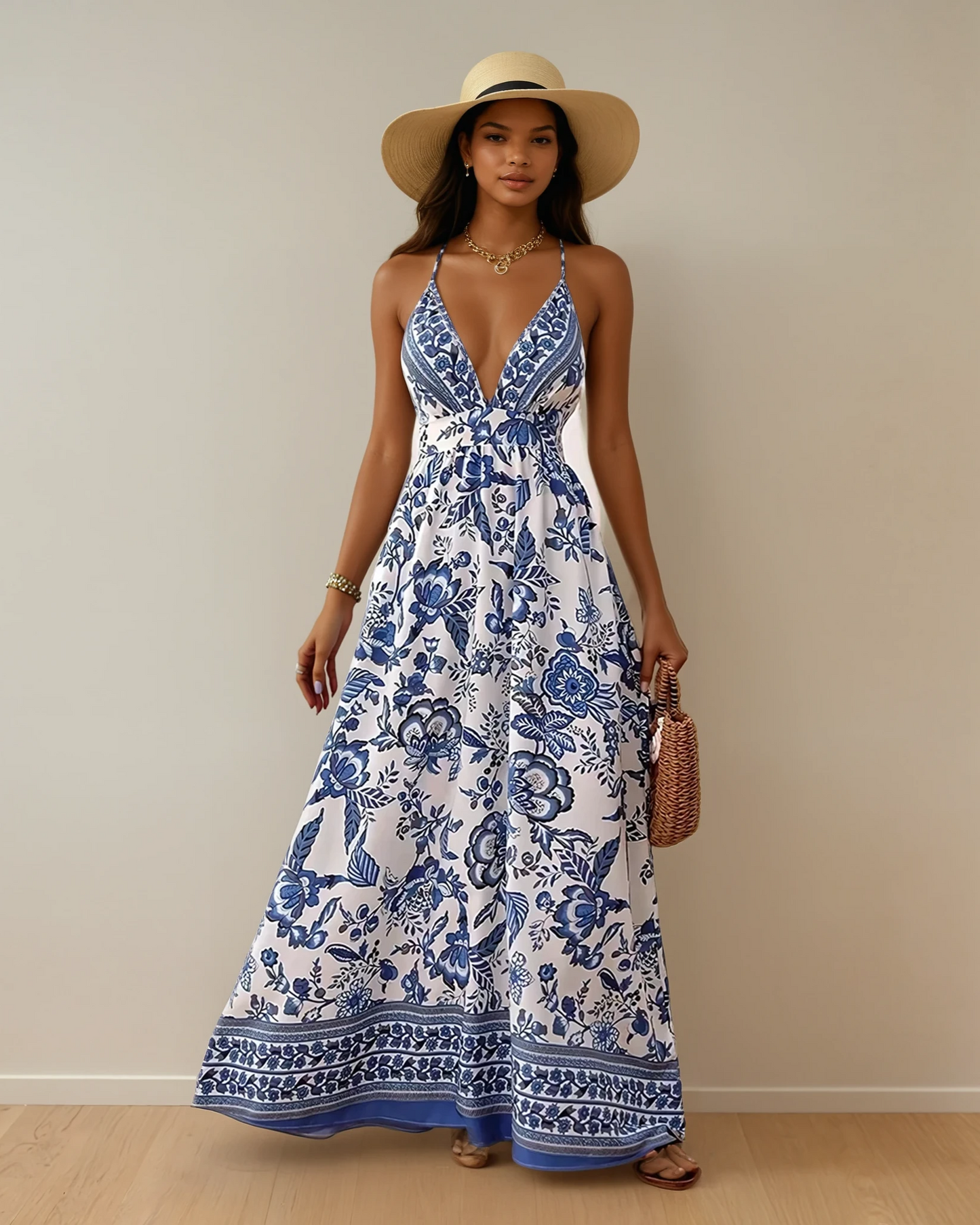 Santorini Breeze Maxi Dress