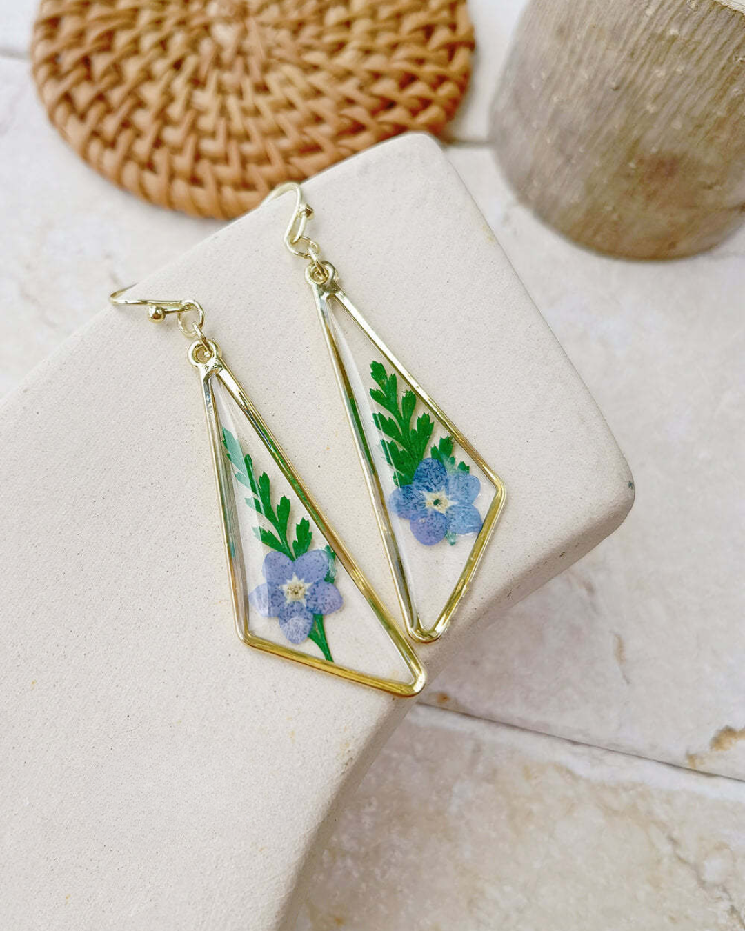 FloraTrace Geometric Earrings