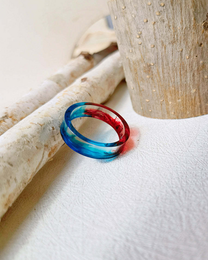 Oceanfire Minimalist Ring