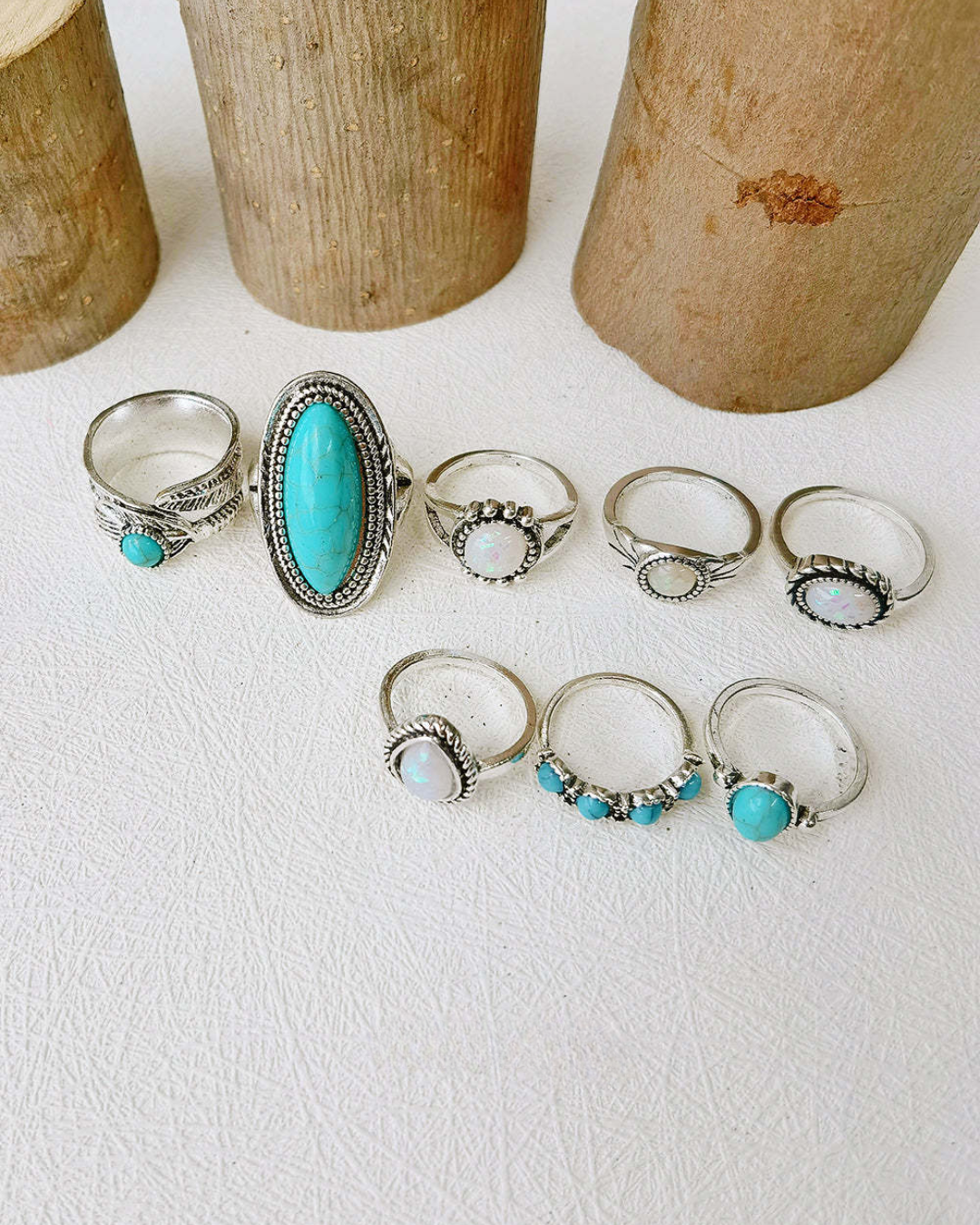 Wild Bloom Opal & Turquoise Set Ring