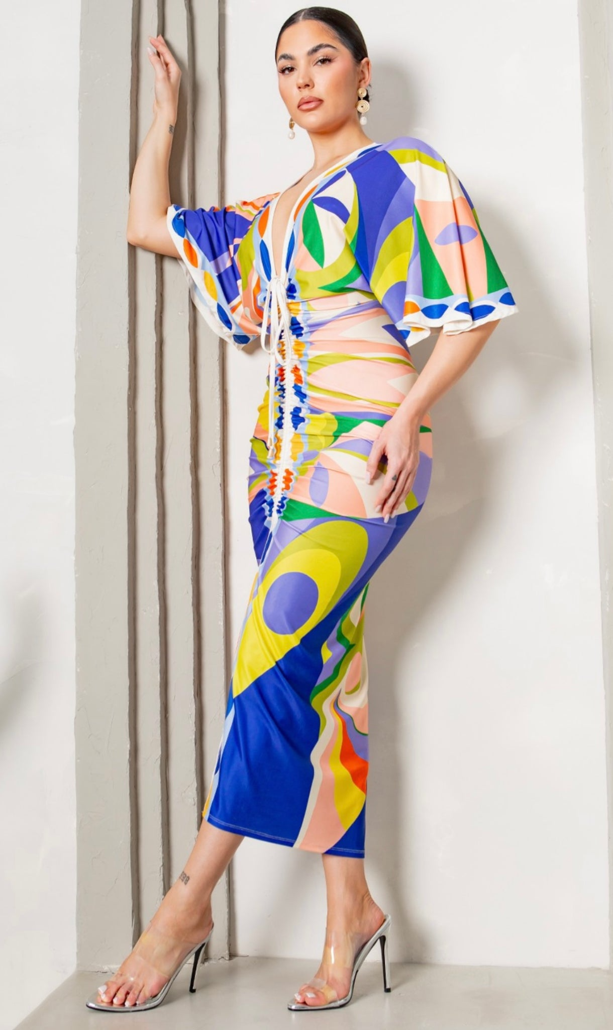 Kaleidowave Midi Dress