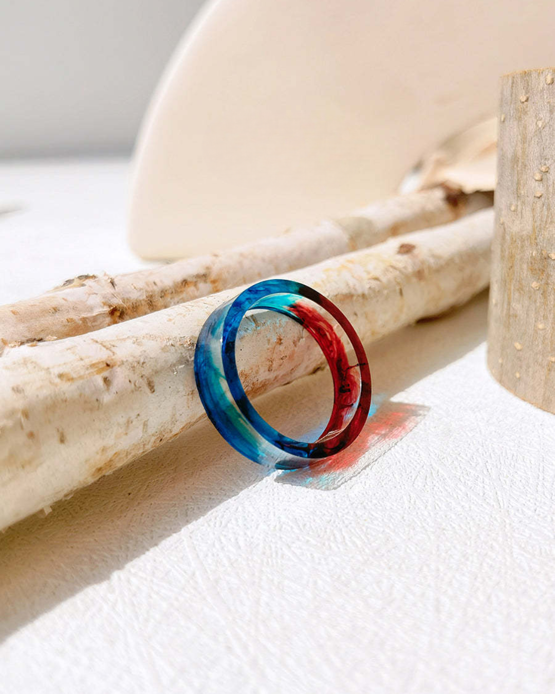 Oceanfire Minimalist Ring