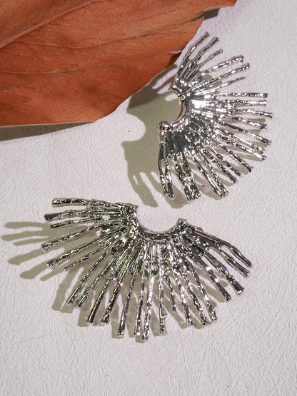 Cosmic Glint Fan Earrings