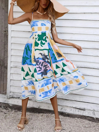 Vibrant Vision Patchwork Midi Dress