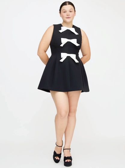 Bow Elegance Mini Dress