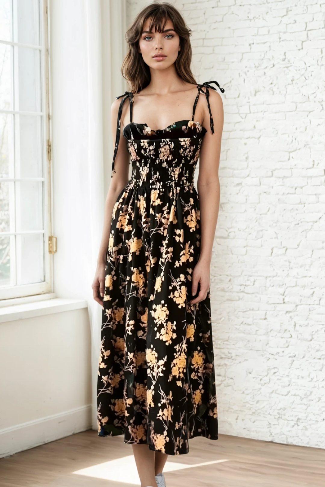 Sable Fleur Whimsy Midi Dress