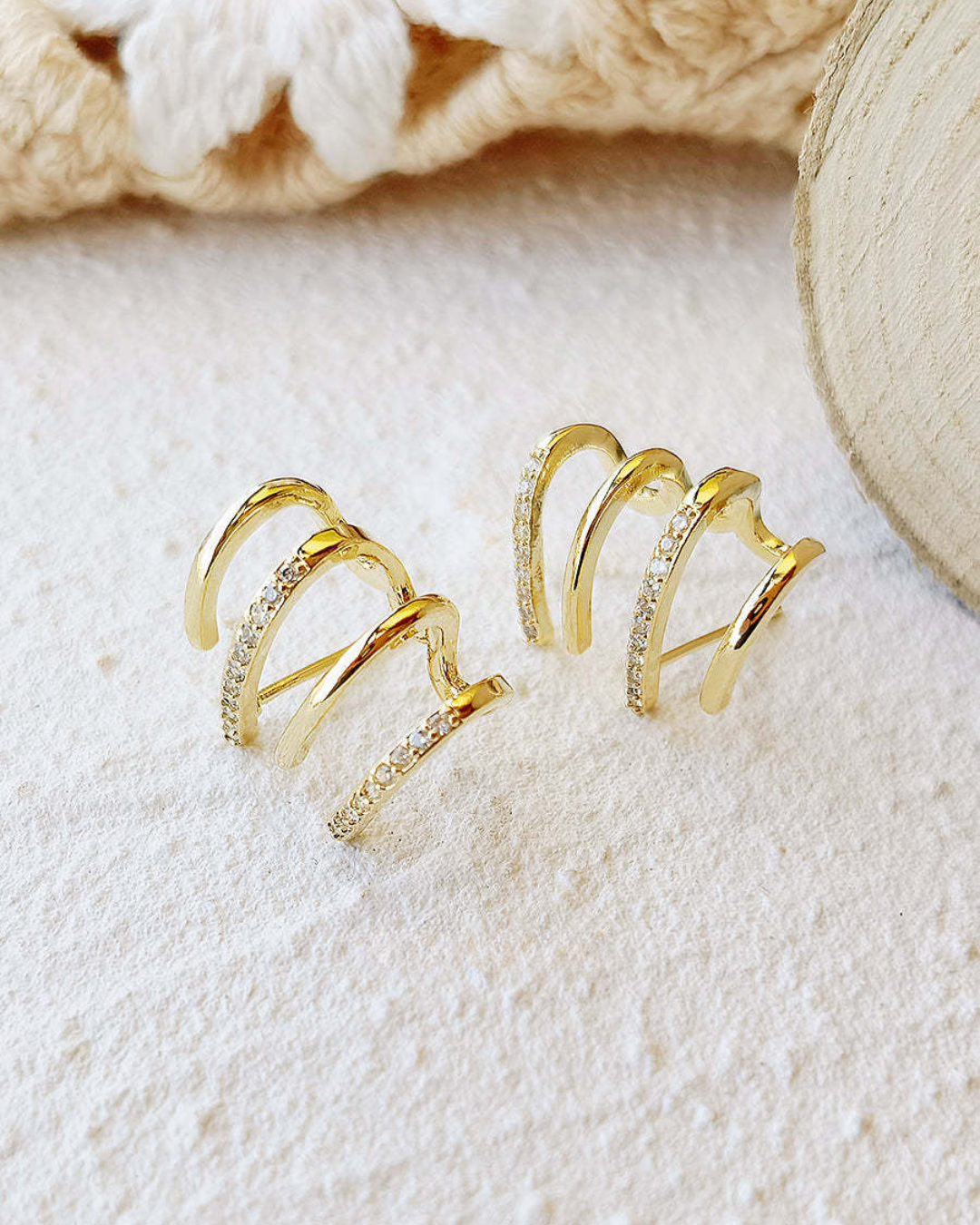 Pendientes en Espiral con Brillo Minimalista