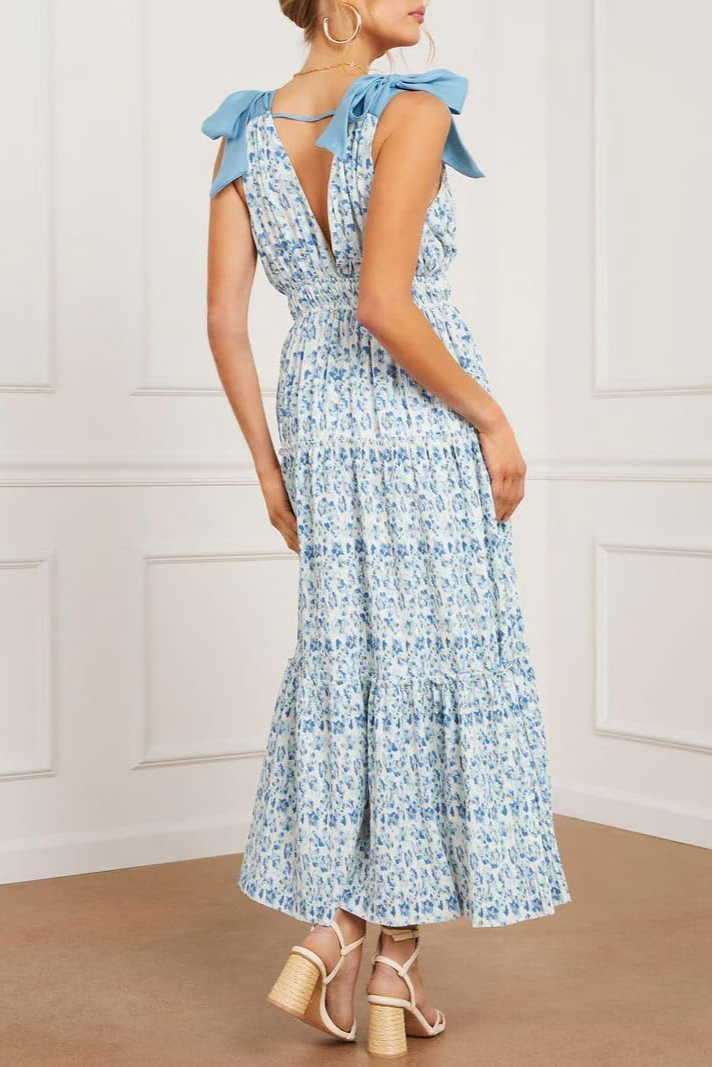 Soft Horizon Bow Midi Dress