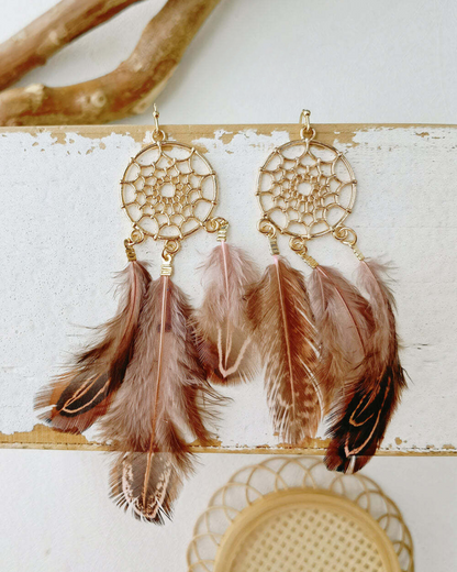 Mystic Plum Dreamcatcher Earrings
