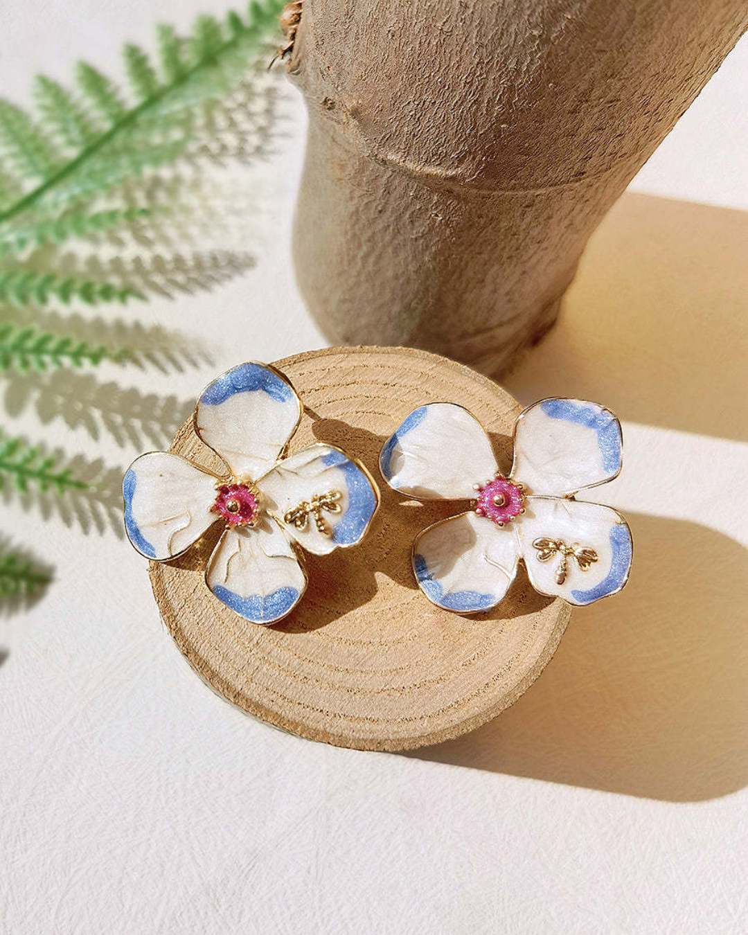925 Bee’s Whisper Floral Studs Earrings