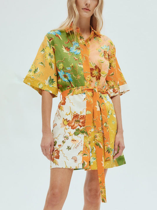 Flora Fusion Statement Mini Dress