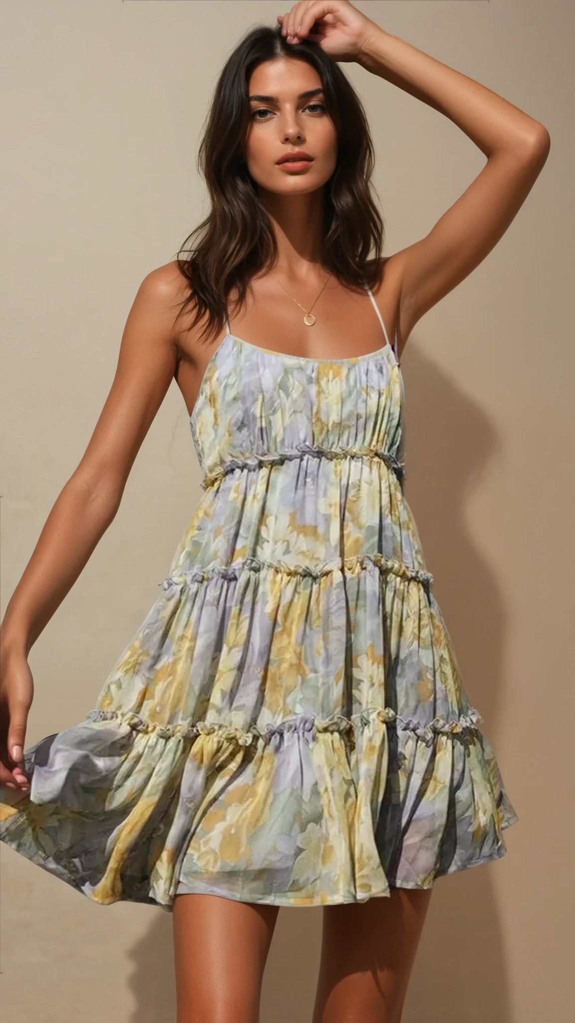 Sunlit Bloom Mini Dress