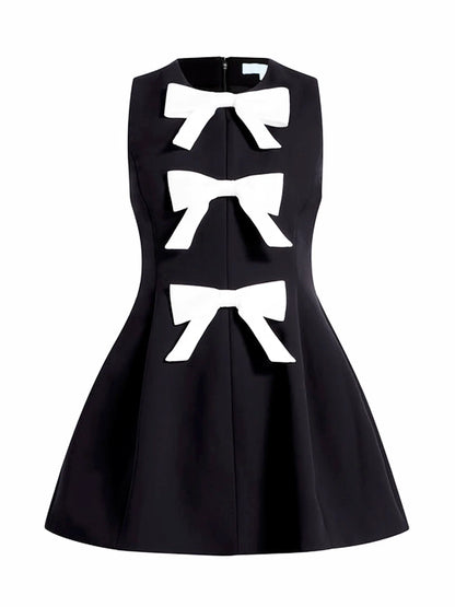 Bow Elegance Mini Dress