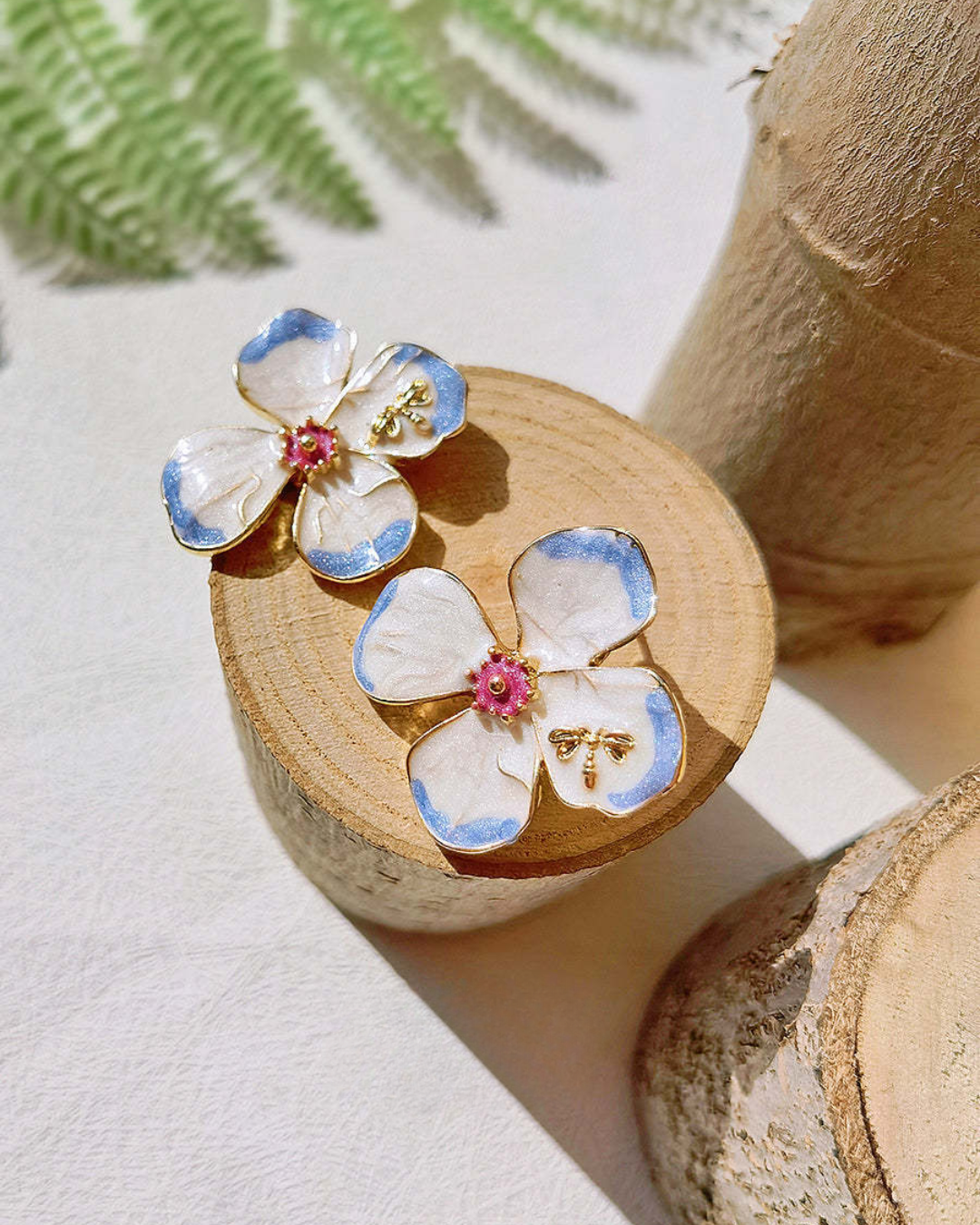 925 Bee’s Whisper Floral Studs Earrings