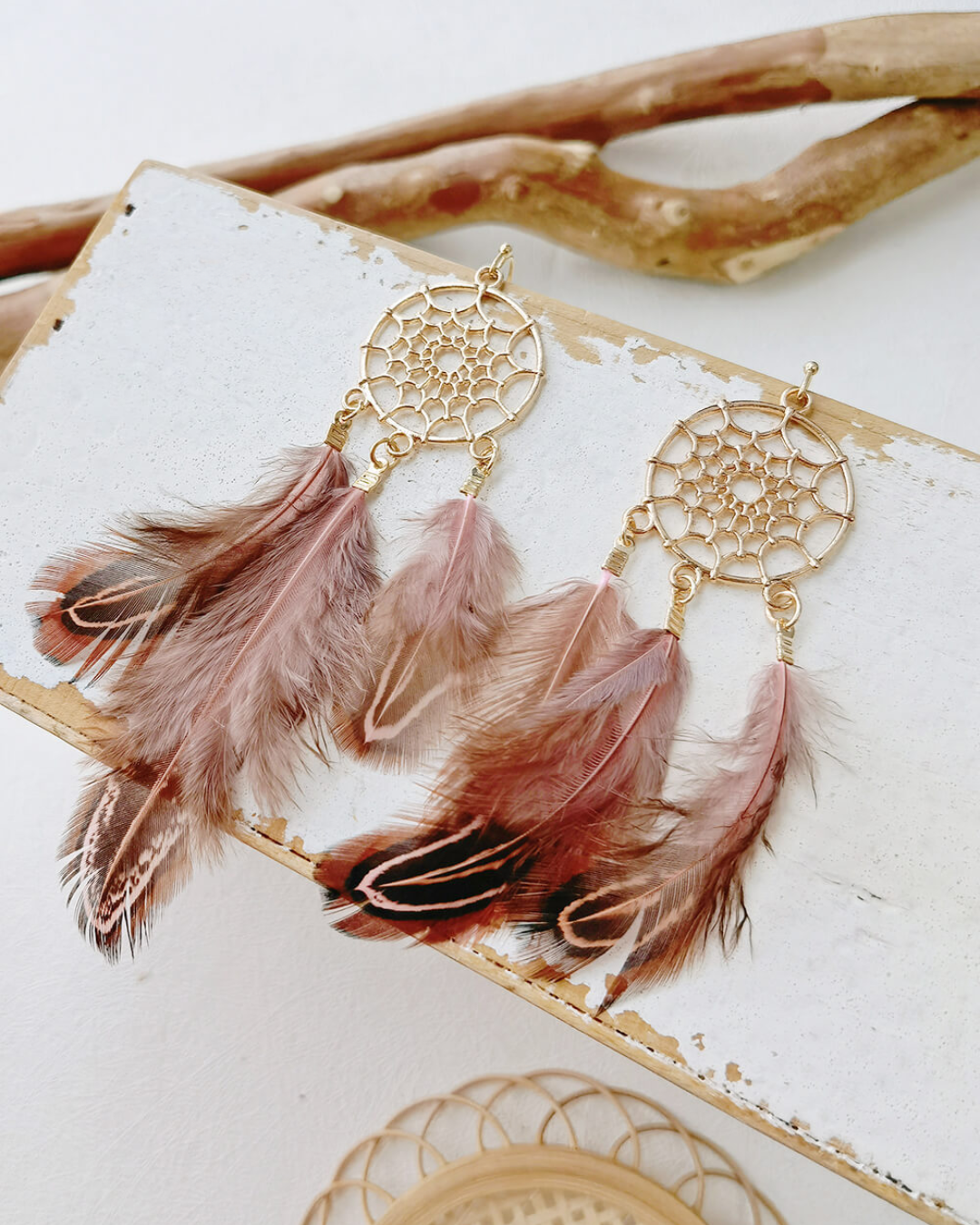 Mystic Plum Dreamcatcher Earrings