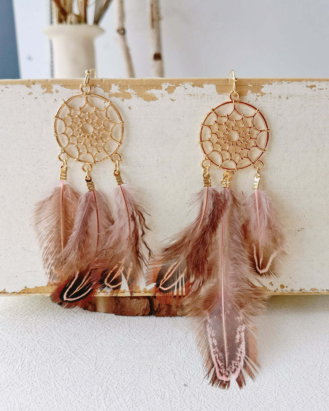 Mystic Plum Dreamcatcher Earrings