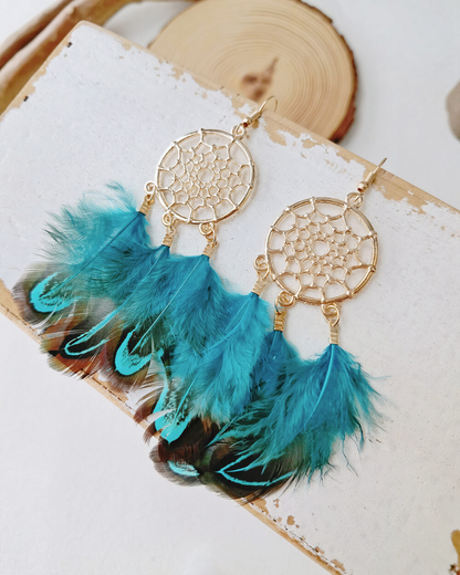Mystic Plum Dreamcatcher Earrings