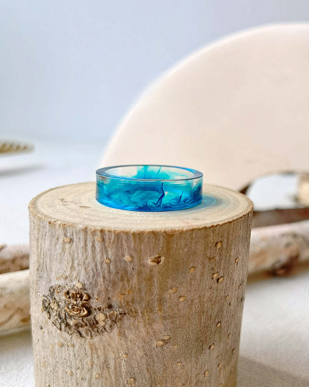 Oceanfire Minimalist Ring