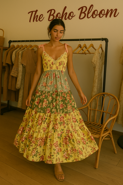 Odessa Charm Panel Maxikleid