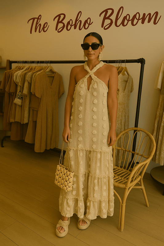 Cloud Nine Ruffle Maxi Dress - TheBohoBloom