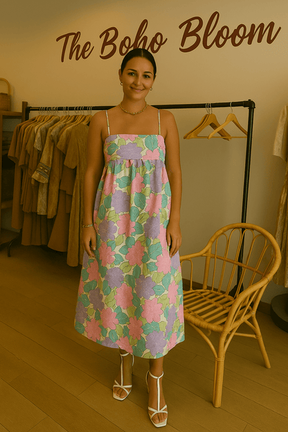 Candy Garden Printed Dress - TheBohoBloom