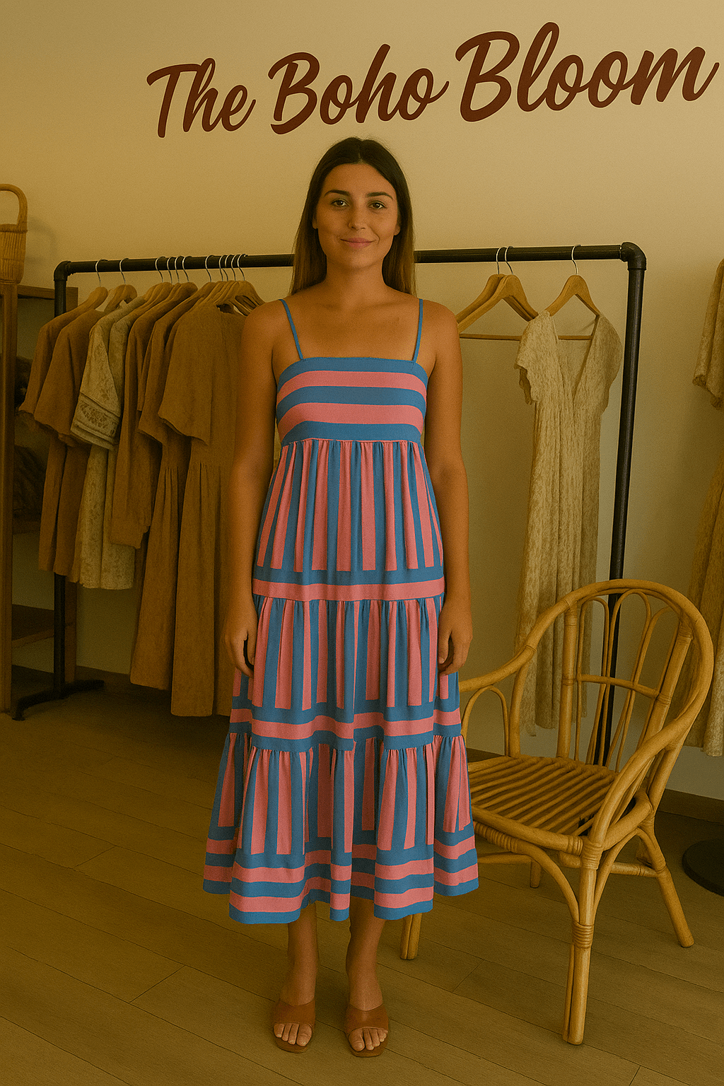 Raspberry Sky Color Play Maxi Dress - TheBohoBloom