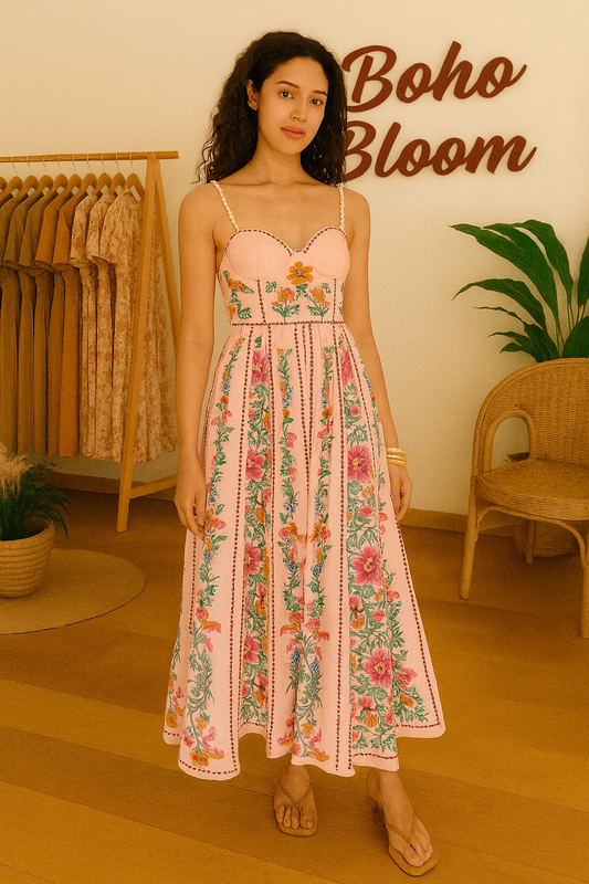 La Vie en Rose Cascade Maxi Dress