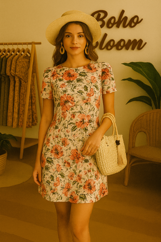 Coralia Whisper Floral Mini Dress