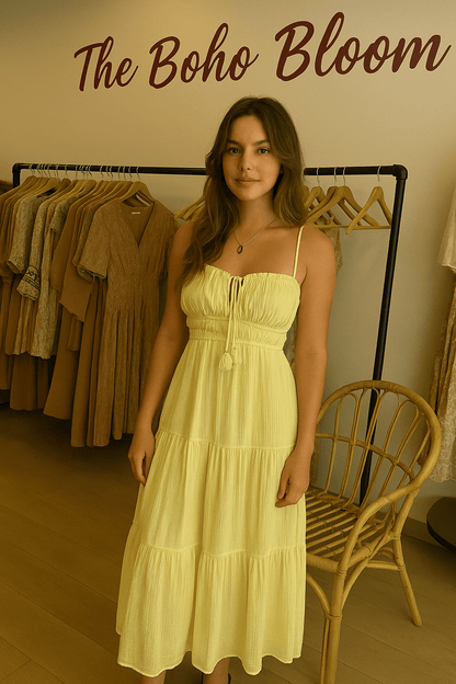Mellow Sunshine Maxi Dress - TheBohoBloom