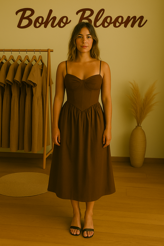 Souk Muse Korsett-Midikleid