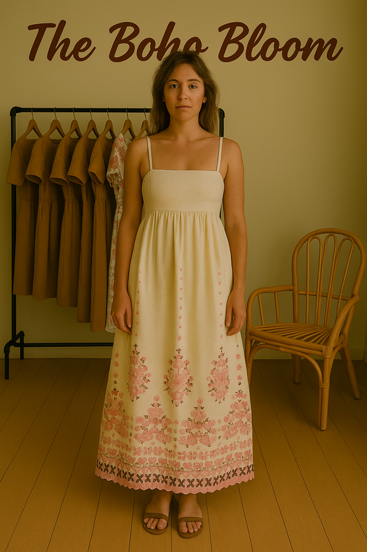 Bellafaye Stufen-Maxikleid