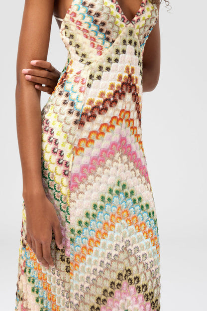 Rainbow Mesa Boho Maxi Dress