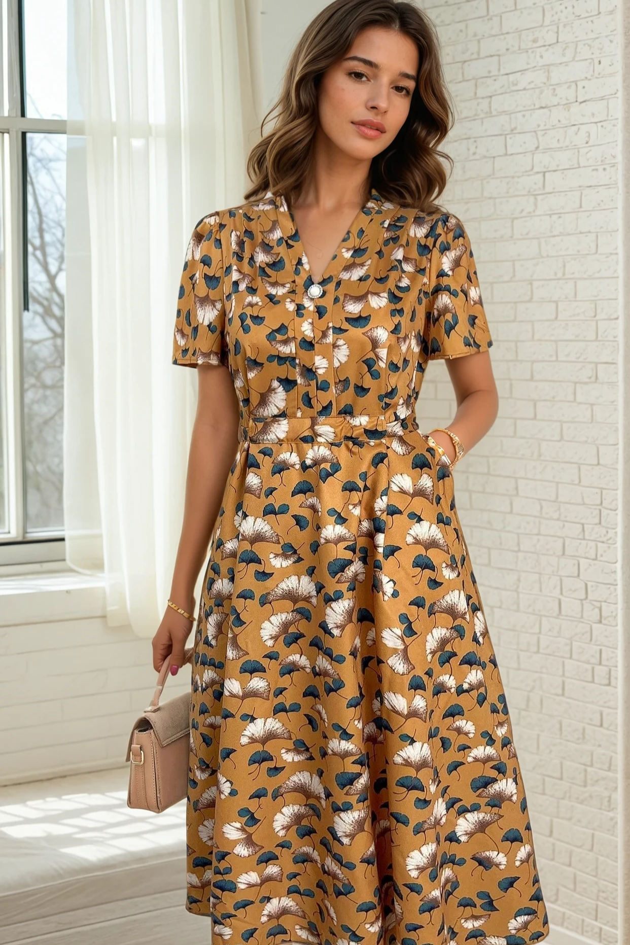 Moonfan Meadow Midi Dress