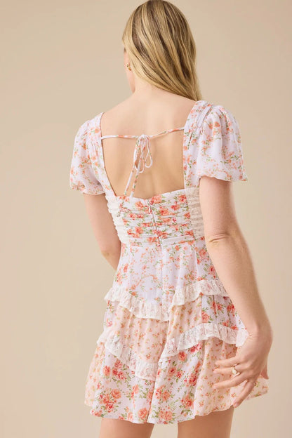 Floral Timeless Patchwork Mini Dress
