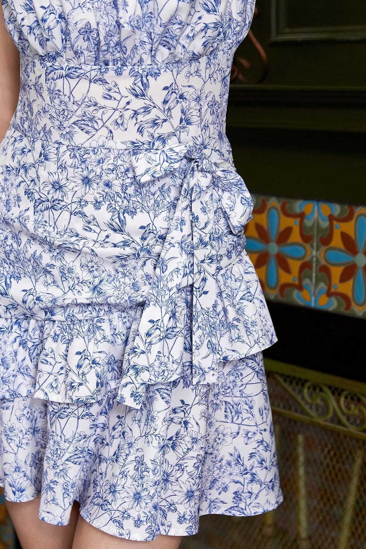 Delphine Petal Ruffle Mini Dress
