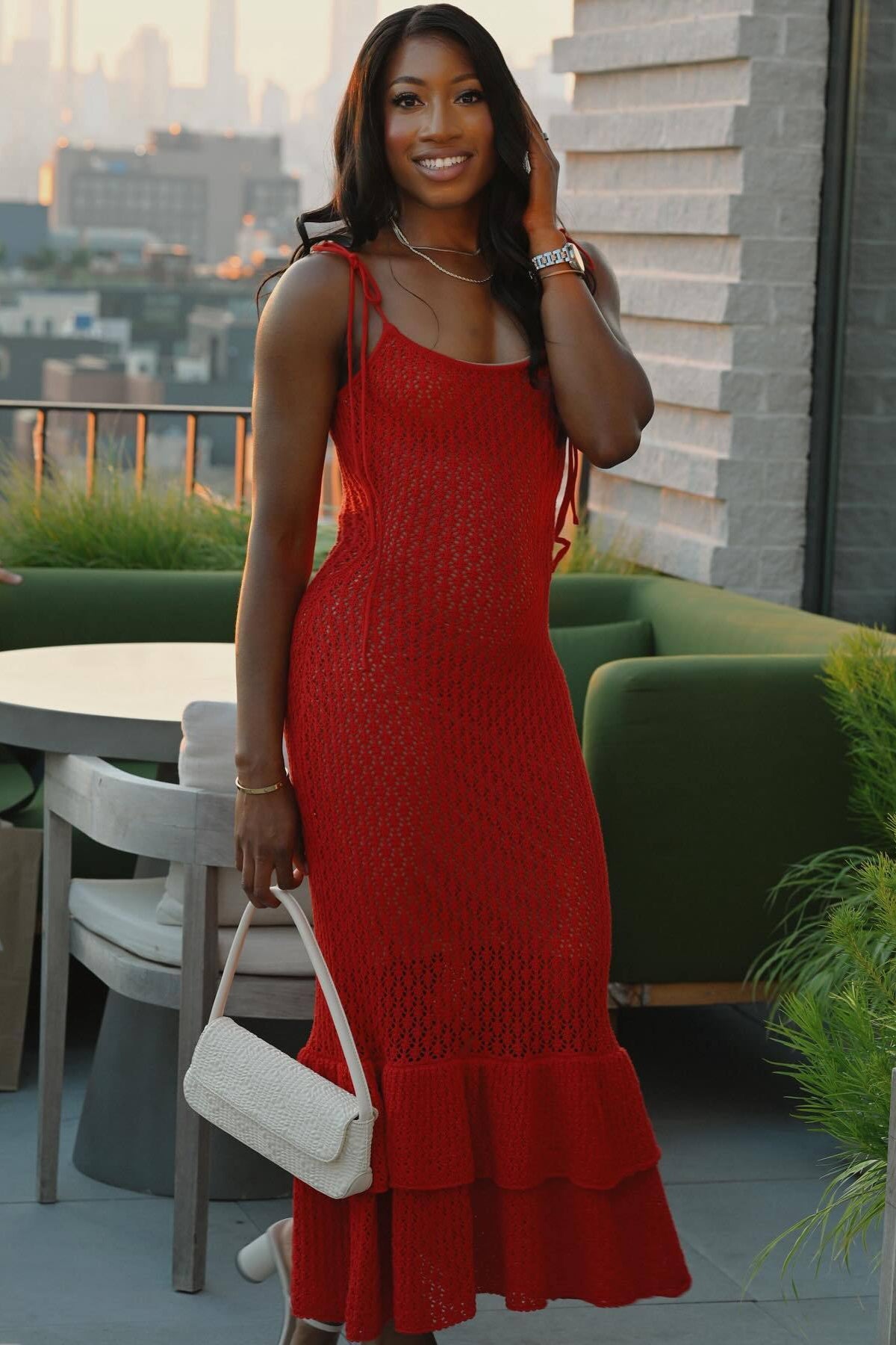 Rumba Romance Ruffle Midi Dress