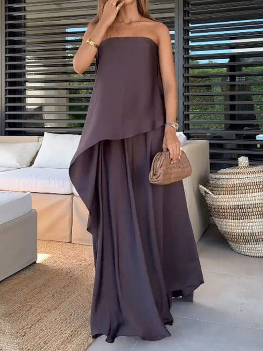 Luxe Sleeveless Tube Maxi Dress - TheBohoBloom