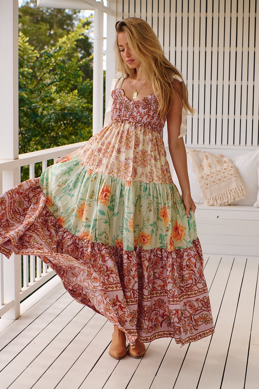 Odessa Charm Panel Maxikleid