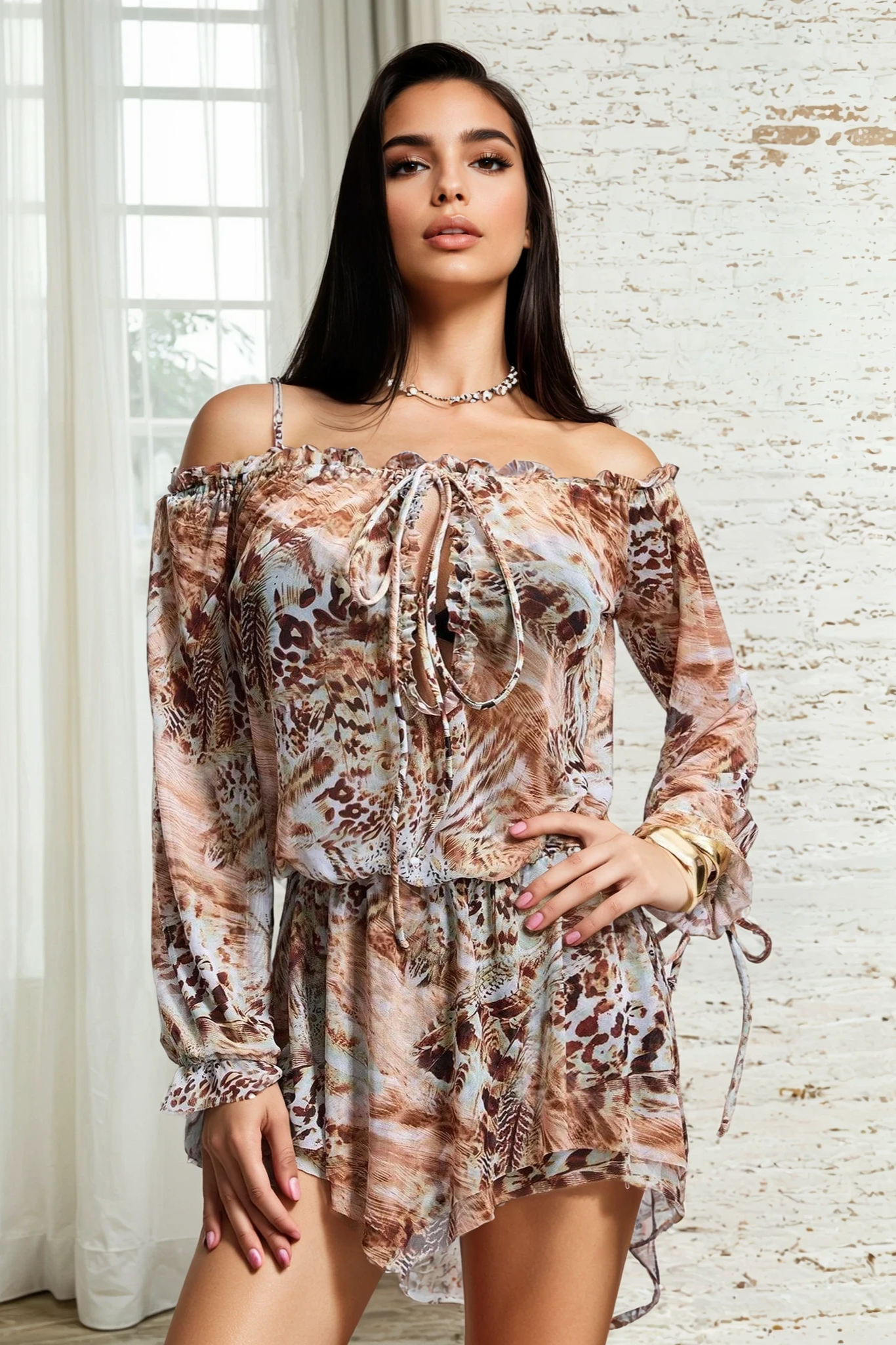 Wild Ember Mini Dress