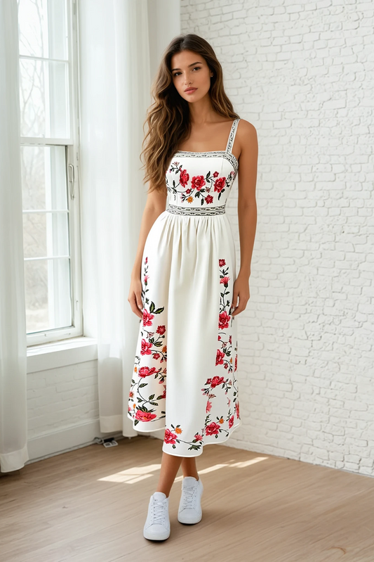 Lysandra Garden Midi Dress