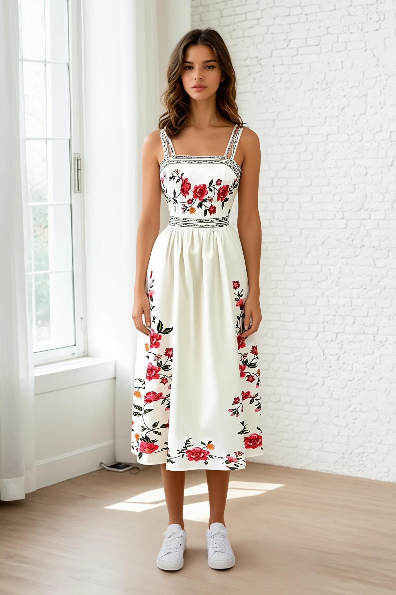 Lysandra Garden Midi Dress