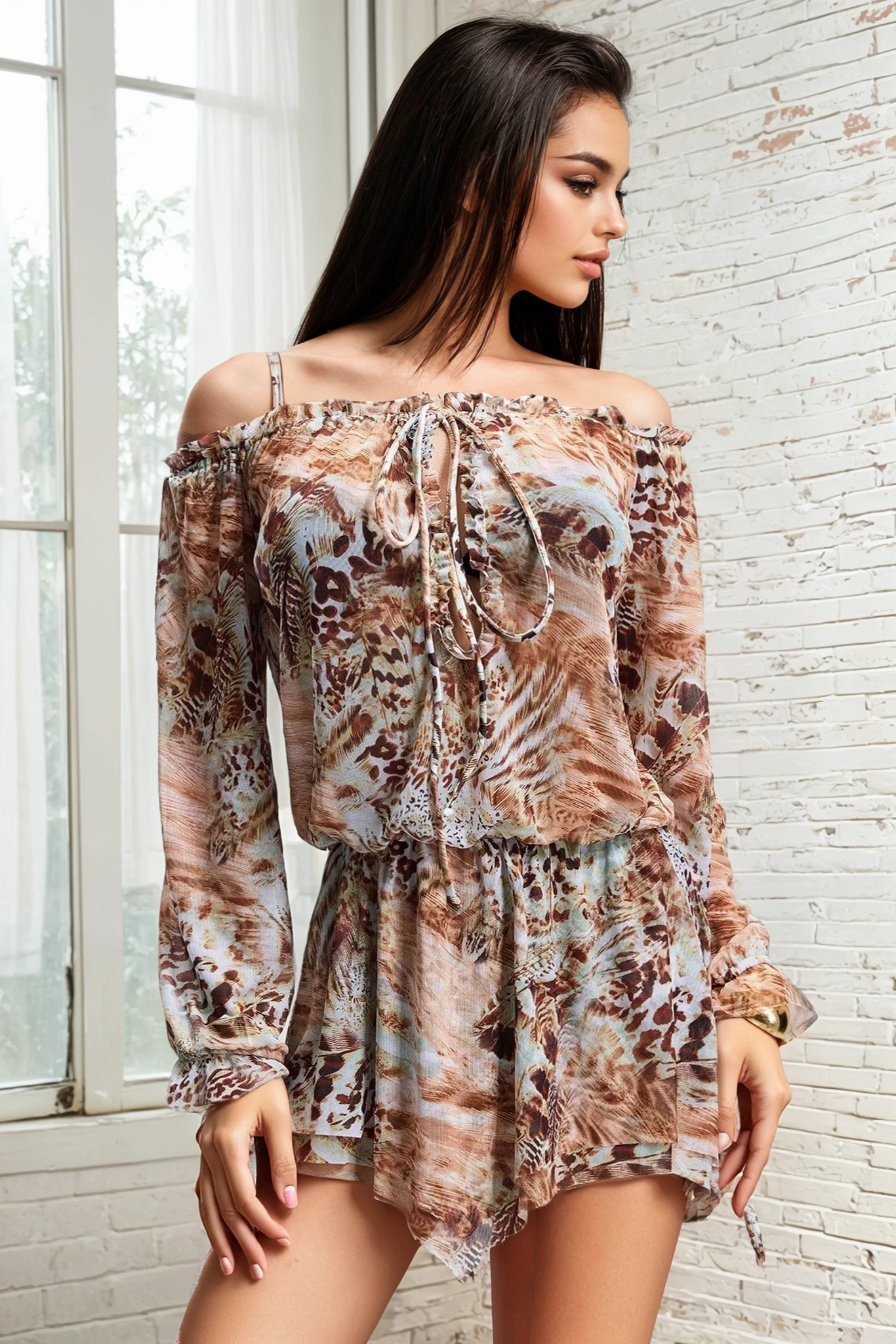 Wild Ember Mini Dress