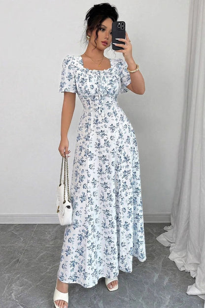 Frosted Bloom Prairie Maxi Dress