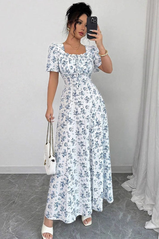 Frosted Bloom Prairie Maxi Dress
