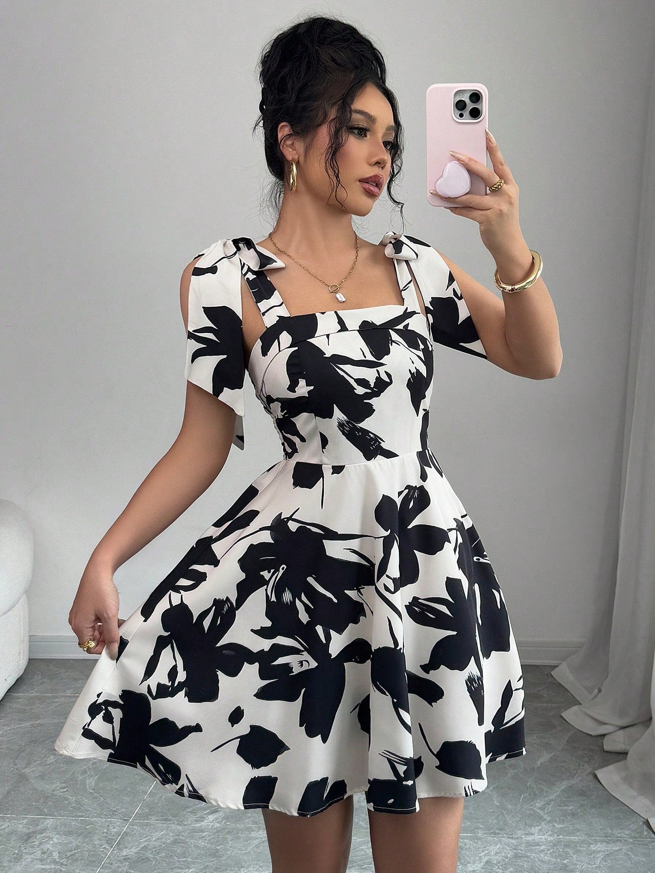 Monet’s Bloom Mini Dress