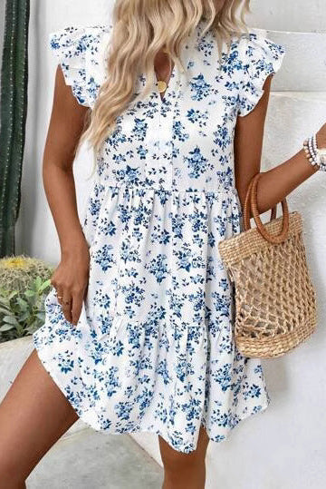 Delft Charm Mini Dress