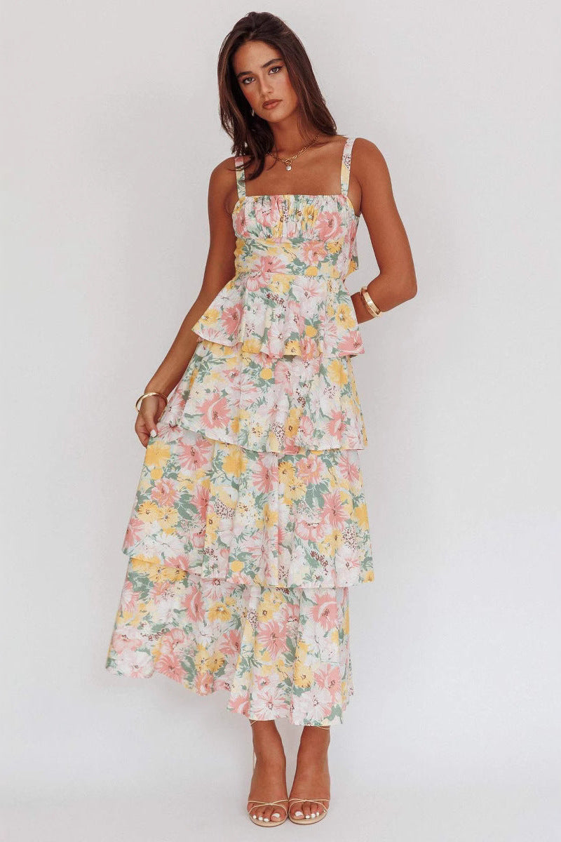 Springlight Flounce Maxi Dress